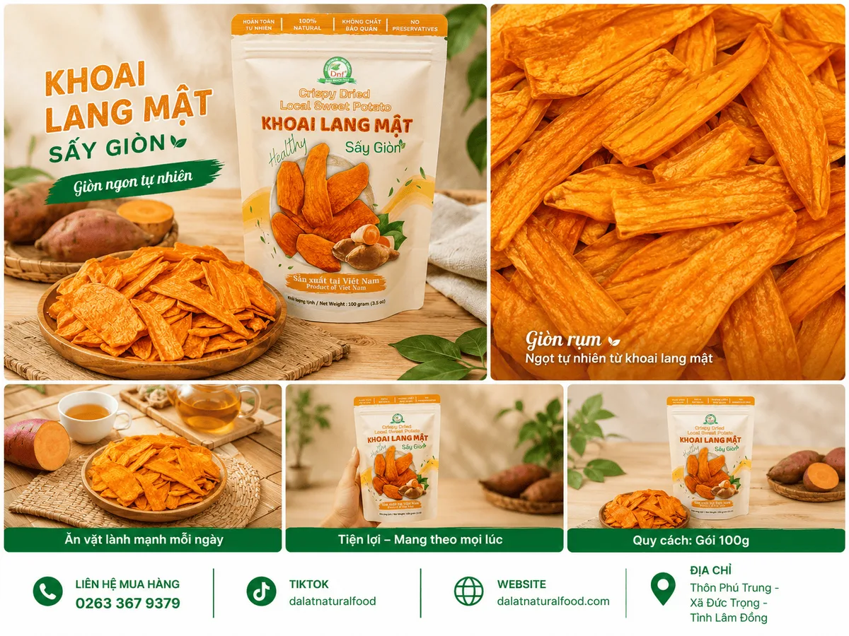 Khoai Lang Mật Sấy Giòn